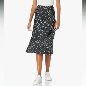 Maya Polka Dot Midi SKIRT - Black and White by The Drop. Size XL. New!!